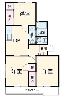 吉沢マンション【1階】の間取り