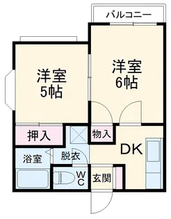 キャッスルガーデン【202号室】の間取り