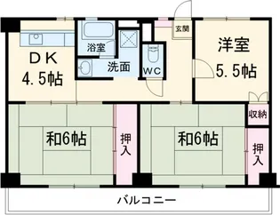 ビレッジハウス幸田2号棟【2-401号室】の間取り