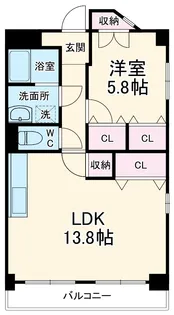 VERDE COLLINA【107号室】の間取り