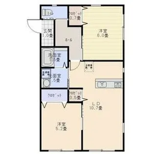 TSUBAKI B【2階】の間取り