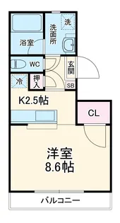 シンシア・M【102号室】の間取り