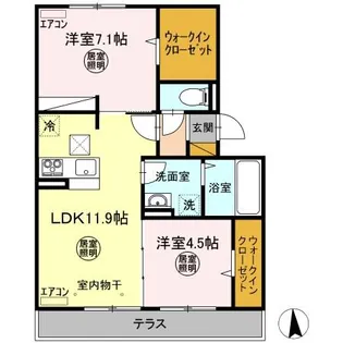 アンジュ【1階】の間取り