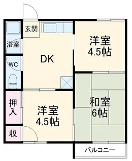 サンシャイン江畑Ⅰ【2階】の間取り
