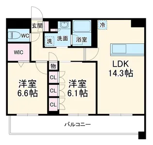 インフィニット カンワ【1階】の間取り