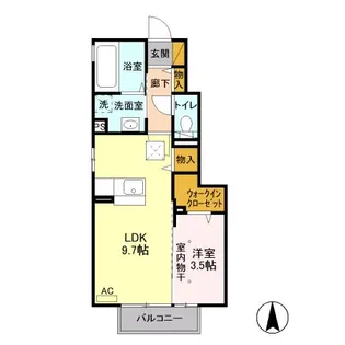 エクレール下栗 C【1階】の間取り