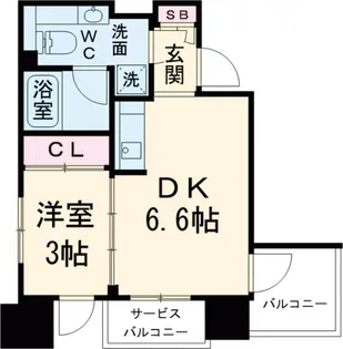 クレヴィアリグゼ雪が谷大塚【5階】の間取り