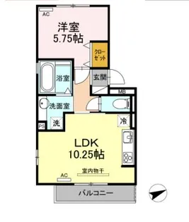 ハイツ岡崎柱 東棟【2階】の間取り