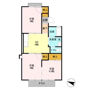 コーポ七曲り A【1階】の間取り