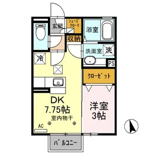ブレーブス B【1階】の間取り