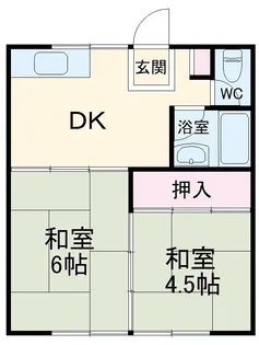 若草ハイツ第一荘【2階】の間取り