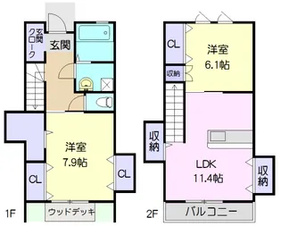 セレーノⅡ【D号室】の間取り