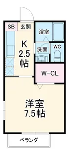 オークガーデン【101号室】の間取り