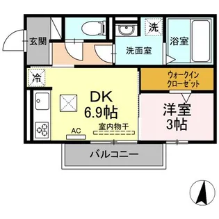 大和 Ⅱ【201号室】の間取り