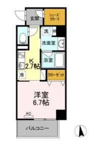 プランドール東岡崎【4階】の間取り