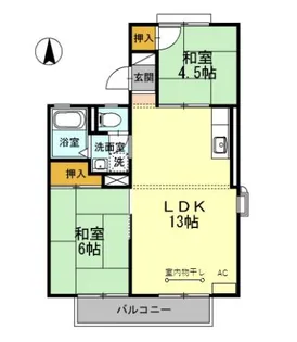 コーポエルノリタケ A【1階】の間取り