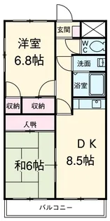 マンション豊【402号室】の間取り
