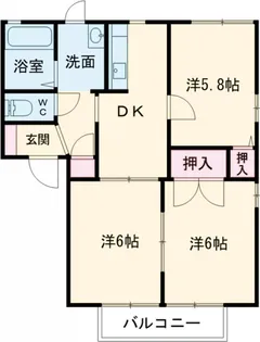 ファミーレD【202号室】の間取り
