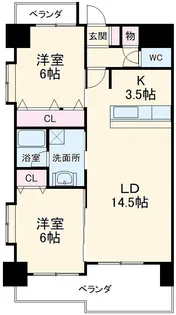 Hill Palace IKAI【3階】の間取り
