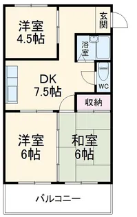 レジデンス日晶Ⅰ【205号室】の間取り