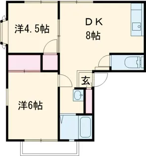 ハイツ若宮【2階】の間取り