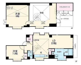 桜ハウス(住居)【3階】の間取り