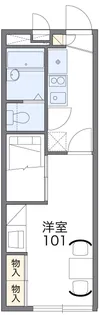 レオパレスyou【107号室】の間取り