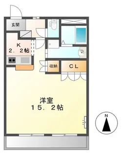 エトワール内張【2階】の間取り