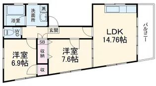 メゾン東浦和【2階】の間取り