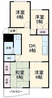 関取ハイム【4階】の間取り