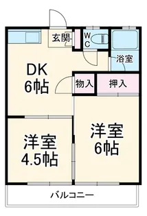 鍵山ハイツ【1階】の間取り
