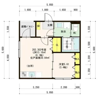 ハーモニーテラス上石川町Ⅴ【2階】の間取り
