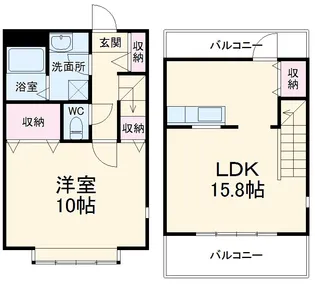 ラ・ヴィータⅡ【1階】の間取り