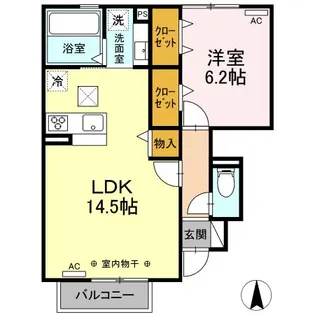フローラ【101号室】の間取り