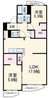 シャイン壱番館【2階】の間取り