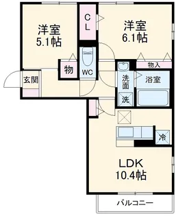 ゼルコバ Ⅱ【1階】の間取り