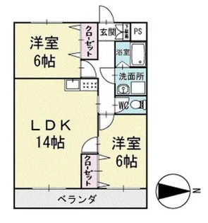 グランデ大銀【303号室】の間取り