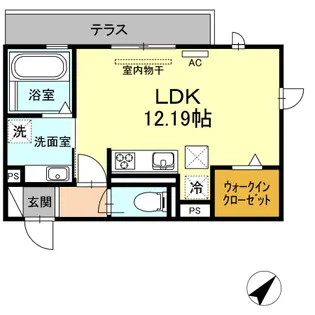 プライムヒル若松【101号室】の間取り