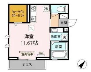 プライムヒル若松【105号室】の間取り