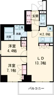 プライムアーバン亀有【12階】の間取り