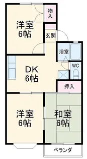 高野ハイツA【2階】の間取り