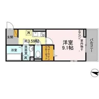 ヴァン・ヴェールおおたかの森Ⅰ Ⅱ【Ⅱ-302号室】の間取り