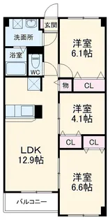 S−FORT青葉しらとり台【0504号室】の間取り