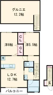 アルマコート万願寺【2階】の間取り