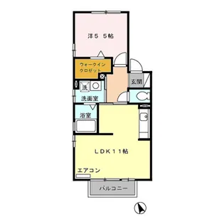 レジデンス ミツ2 B【2階】の間取り