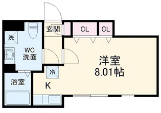 BRANCHE桜山CHAMBRE【202号室】の間取り