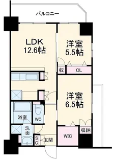 アヴァンセテラス瑞穂通【12階】の間取り