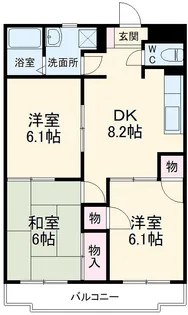 ラークハイツ座間【3階】の間取り