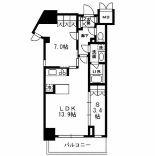 レジディア杉並方南町【8階】の間取り