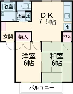 サンソレイユⅠ【1階】の間取り